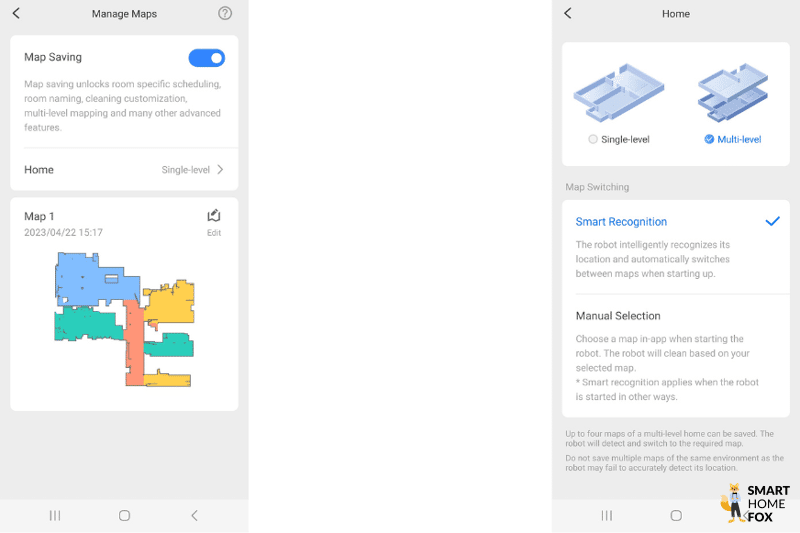 Roborock S8 Pro Ultra хранит до 4 карт в приложении.
